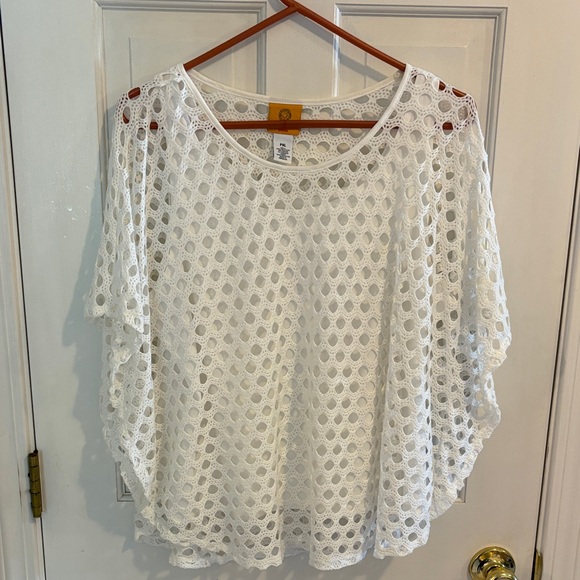 Ruby Rd. Tops - Ruby Rd. Petite White Crochet Top petite xl in excellent condition